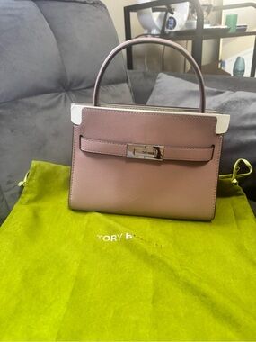 Tory Burch Petite Light Mauve Lee Radziwill Double Bag